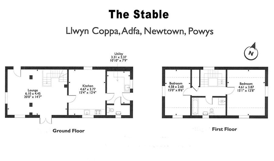 The Stable holiday cottage floor plan